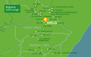 Mapa oficina regional Cerro Largo