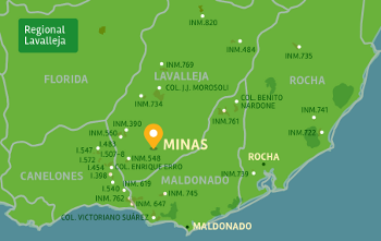 Mapa oficina regional Lavalleja