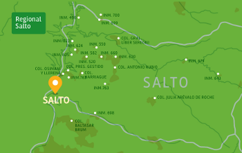 Mapa oficina regional Salto