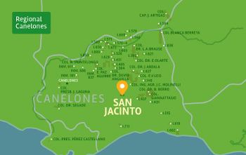 Mapa oficina regional Canelones