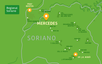 Mapa oficina regional Soriano