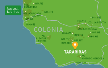Mapa oficina regional Tarariras